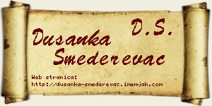 Dušanka Smederevac vizit kartica